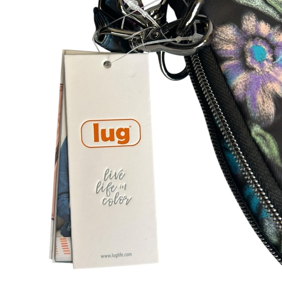 Lug Swivel-Bloom Black RFID Convertible Crossbody Shoulder Bag Expandible NWT - Picture 9 of 15